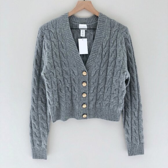 NWT H&M Cable-Knit Cardigan Sweater - Picture 1 of 3